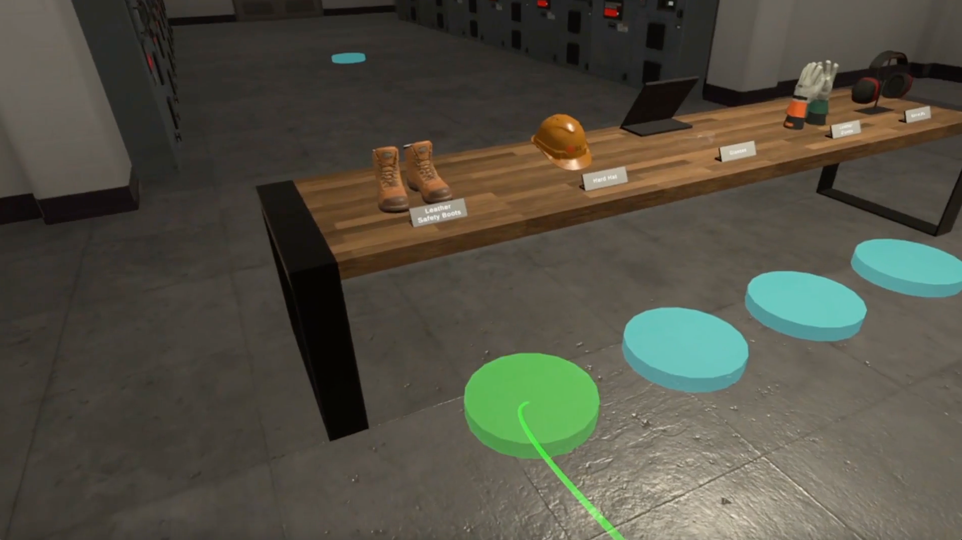 Teleport to PPE accessories station