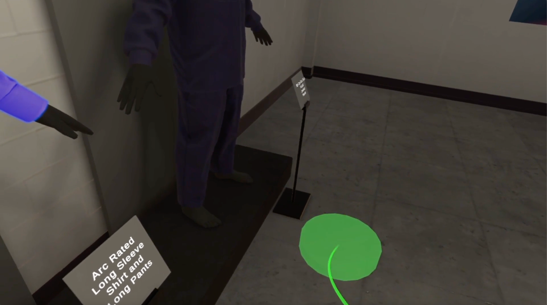 Teleport to sequential "pads" to equip w/required, rated PPE