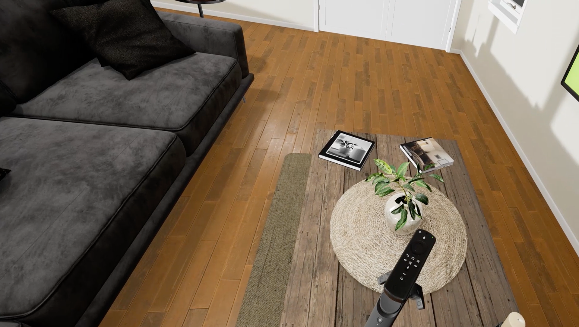 Vive Pro Controller - pick up and operate TV remote control...
