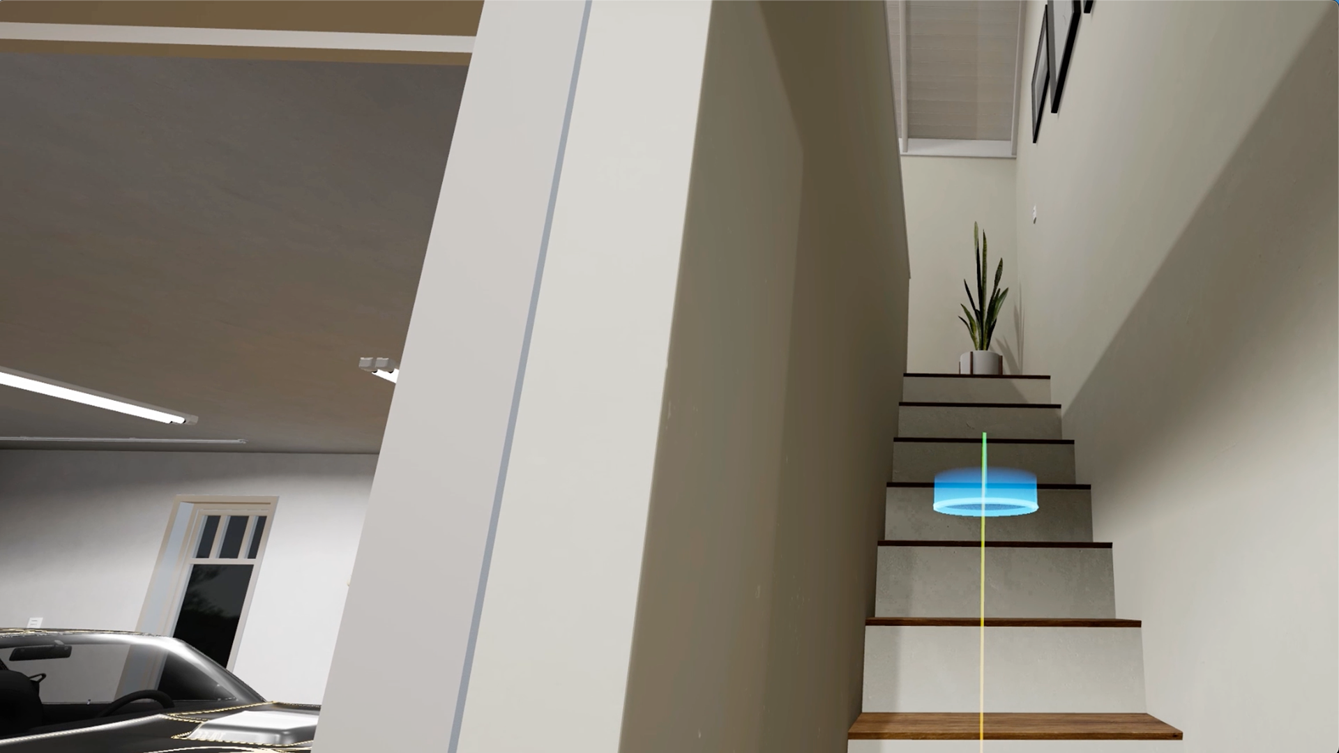 Teleporting back upstairs to the Rec Room...