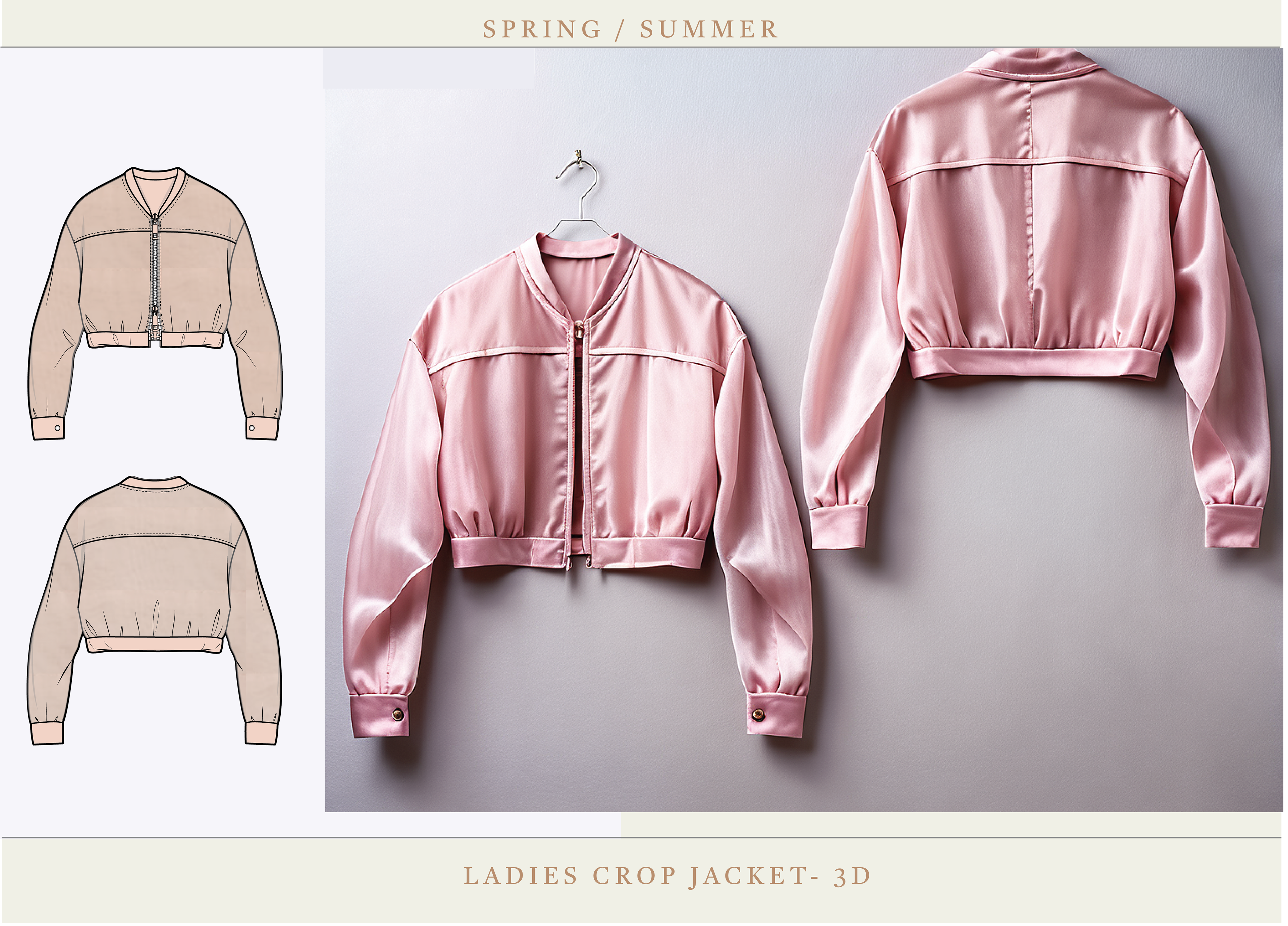 LADIES CROP JACKET- 3D