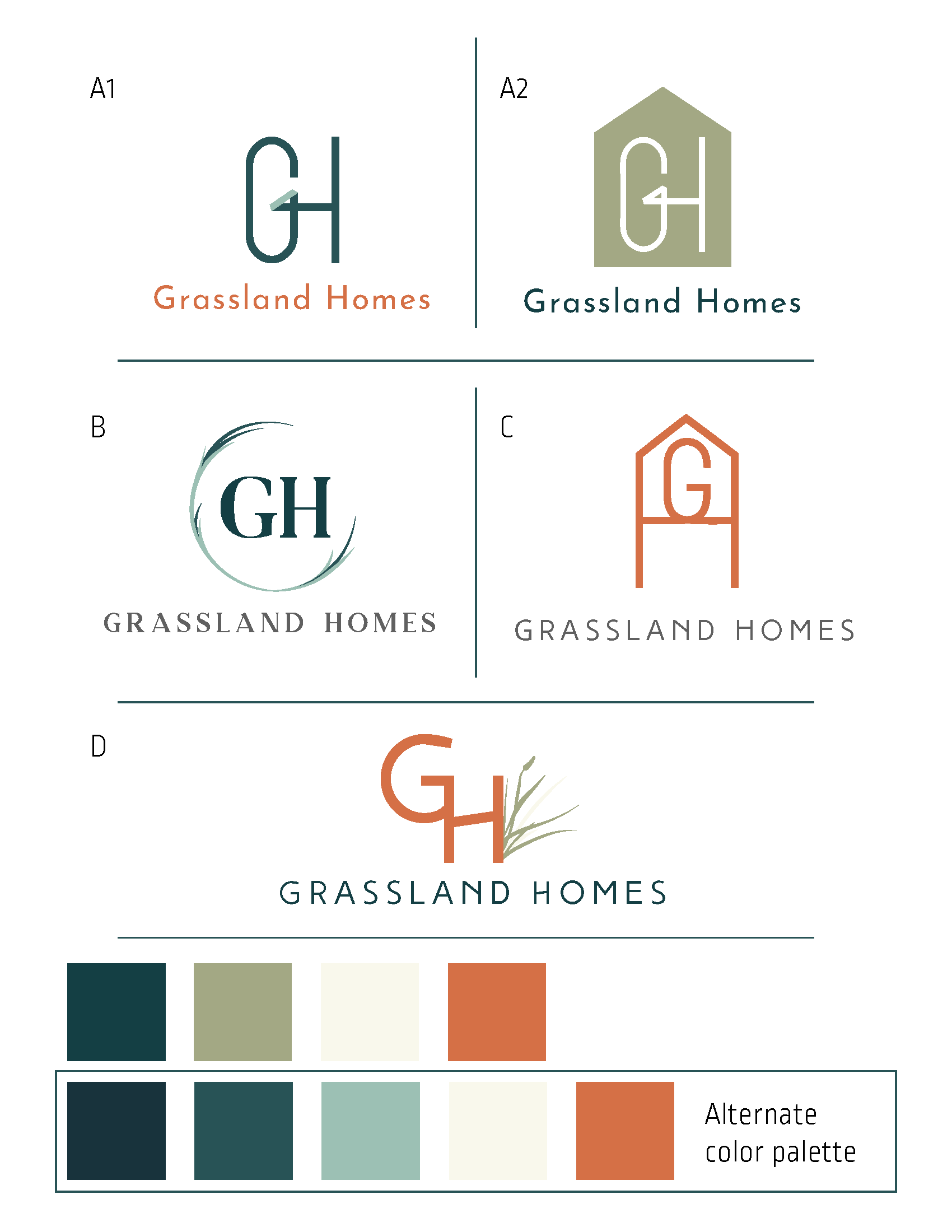 Original logo concepts & color palette