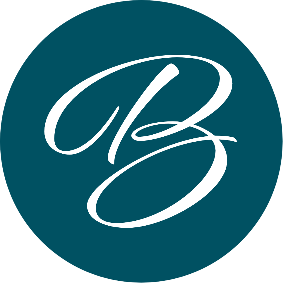 Script letter B in circle