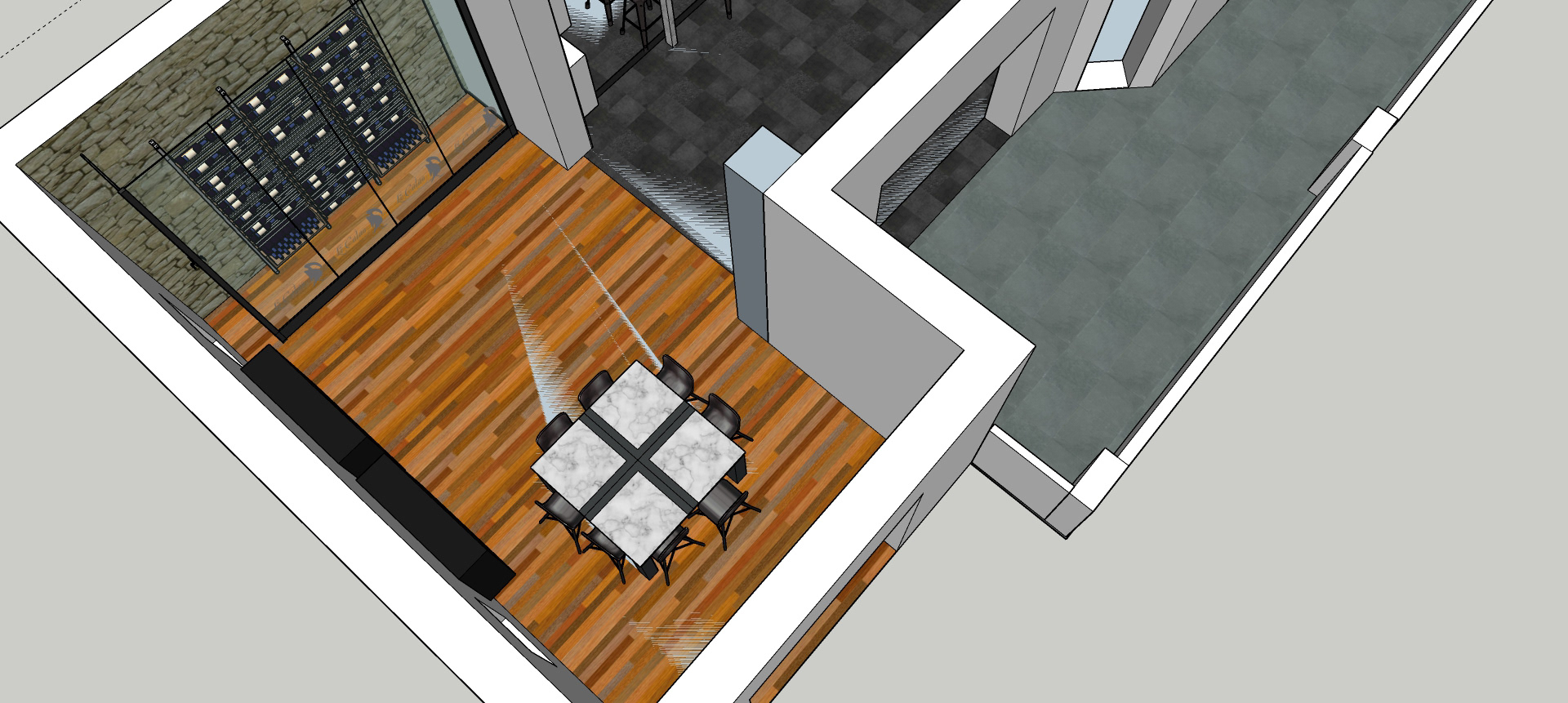 Projet C: salle a manger/cave a vin