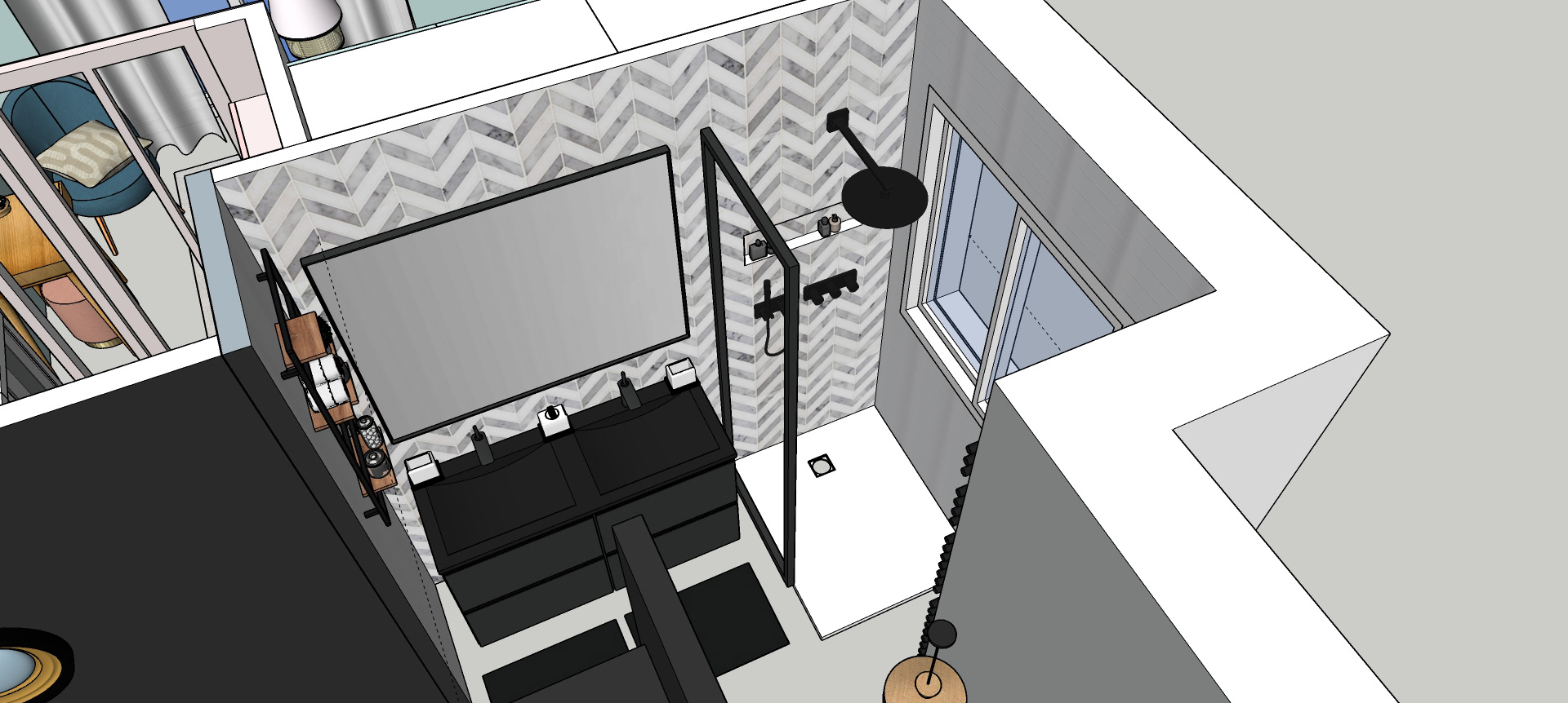 Projet T: chambre parentale sdb