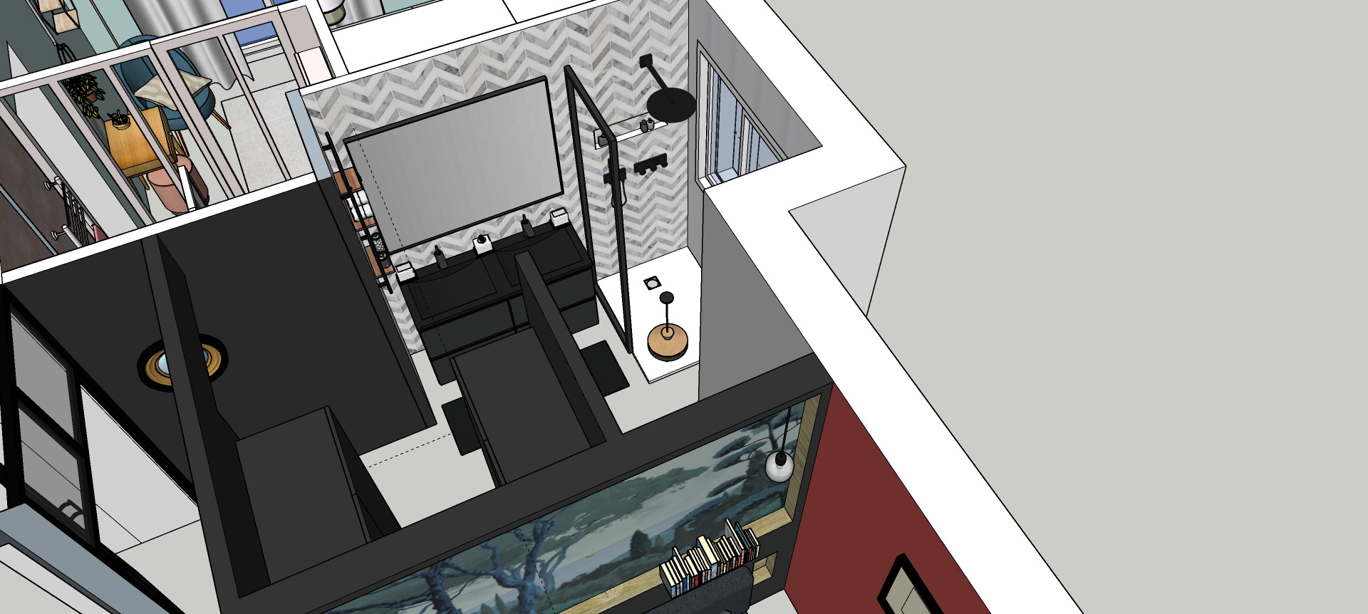 Projet T: chambre parentale sdb