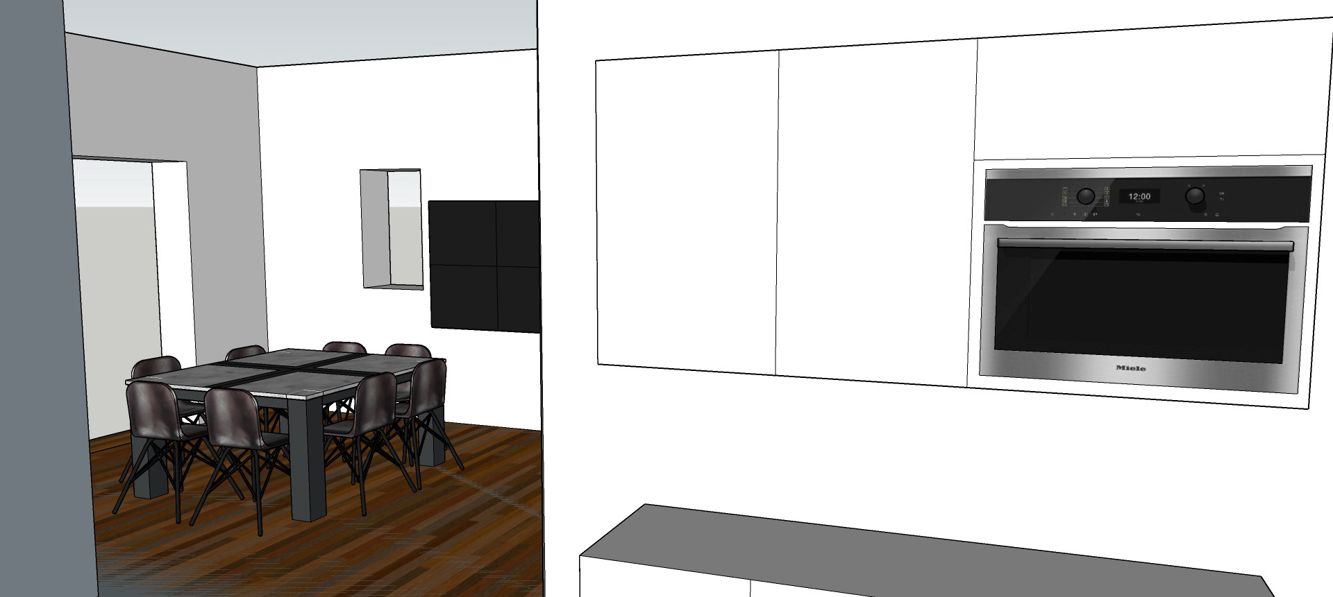 Projet C: proposition cuisine et salle a manger