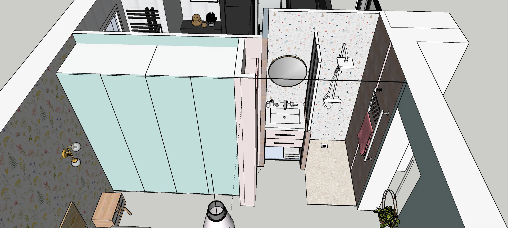 Projet T: chambre d'amis SDB