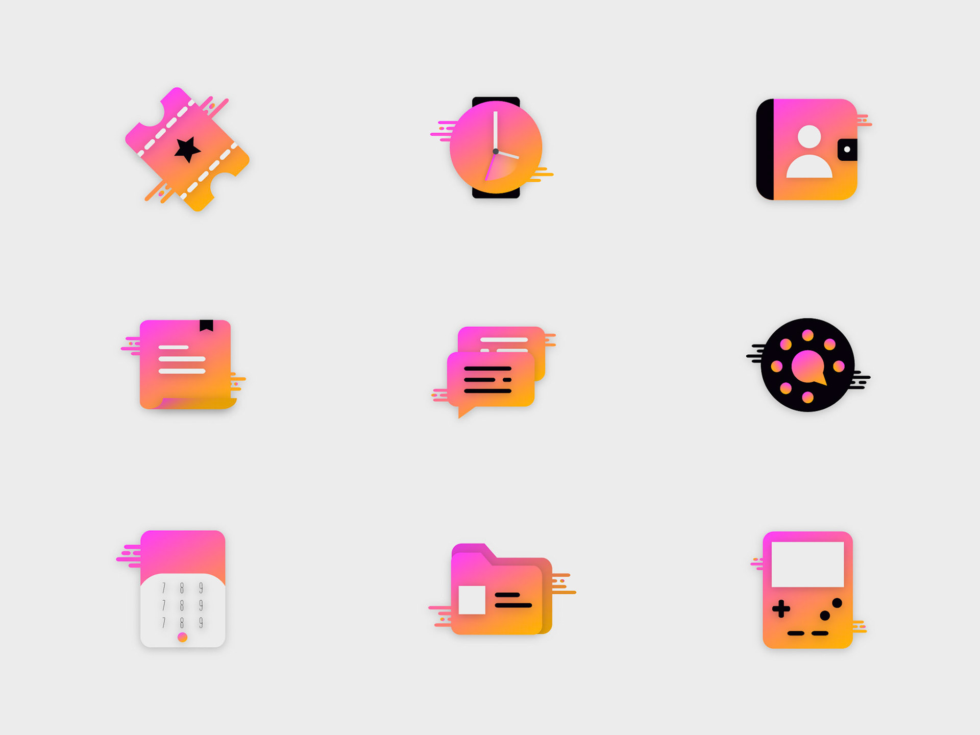 Freeform Gradient Icons