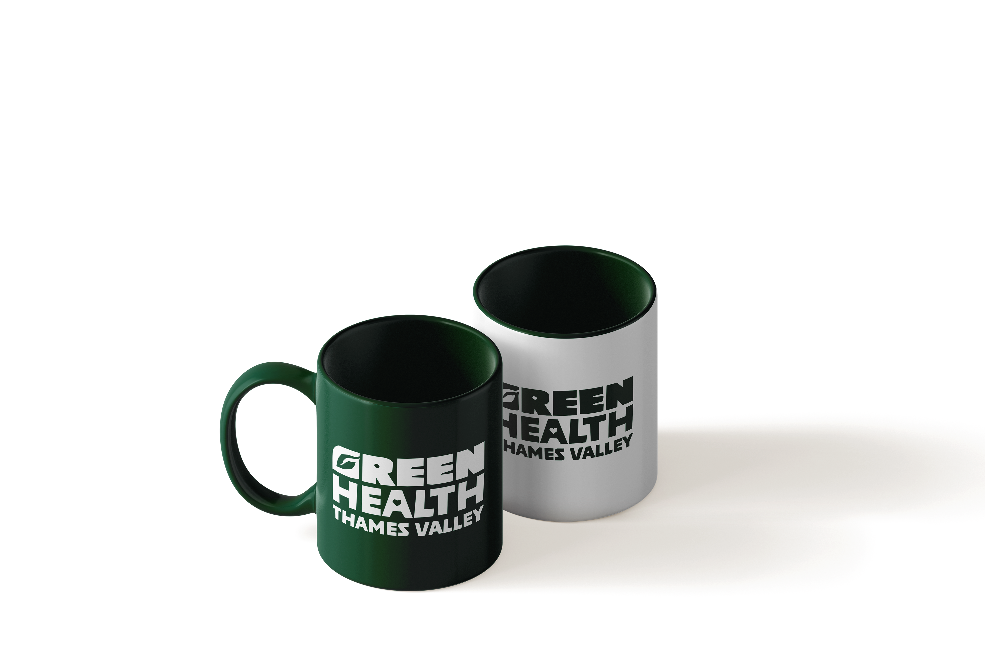 Brand on mugs