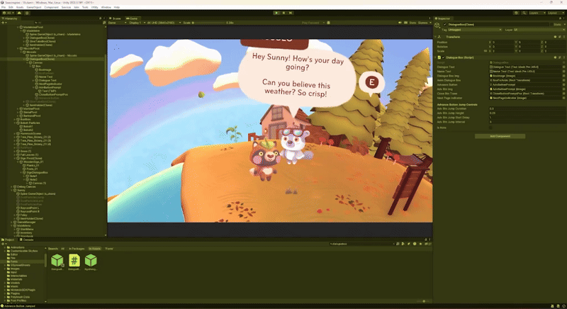 'E' button jumps if the player idles