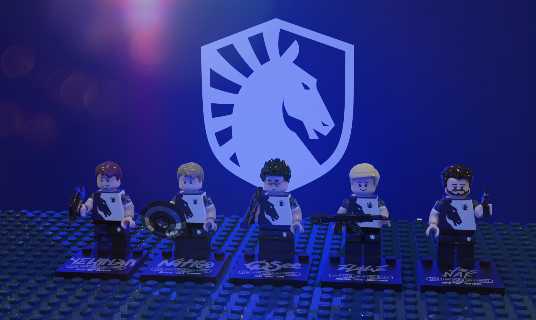 Team Liquid CSGO 2022 - Left to Right: Yekindar, nitr0, oSee, ELiGE, Naf