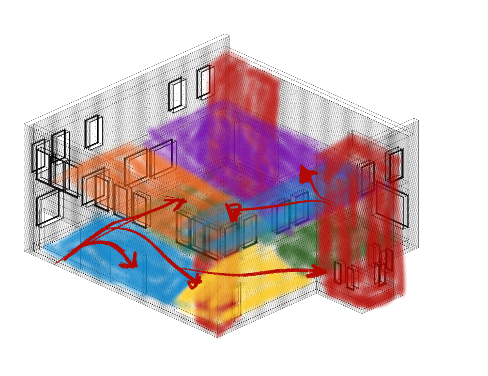 Vertical and Plan Circulation Diagram