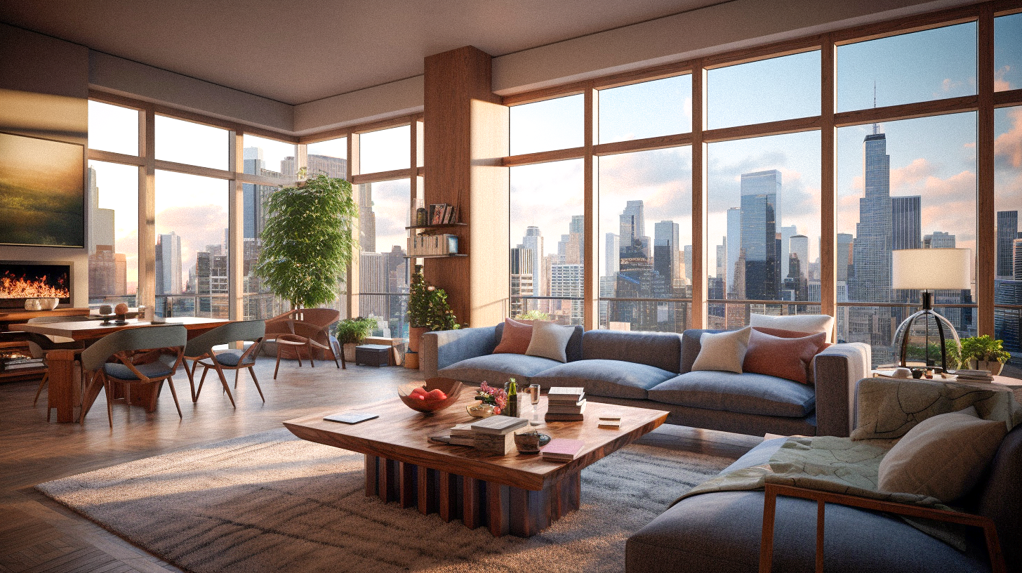 NYC Penthouse Living Area - MODERN