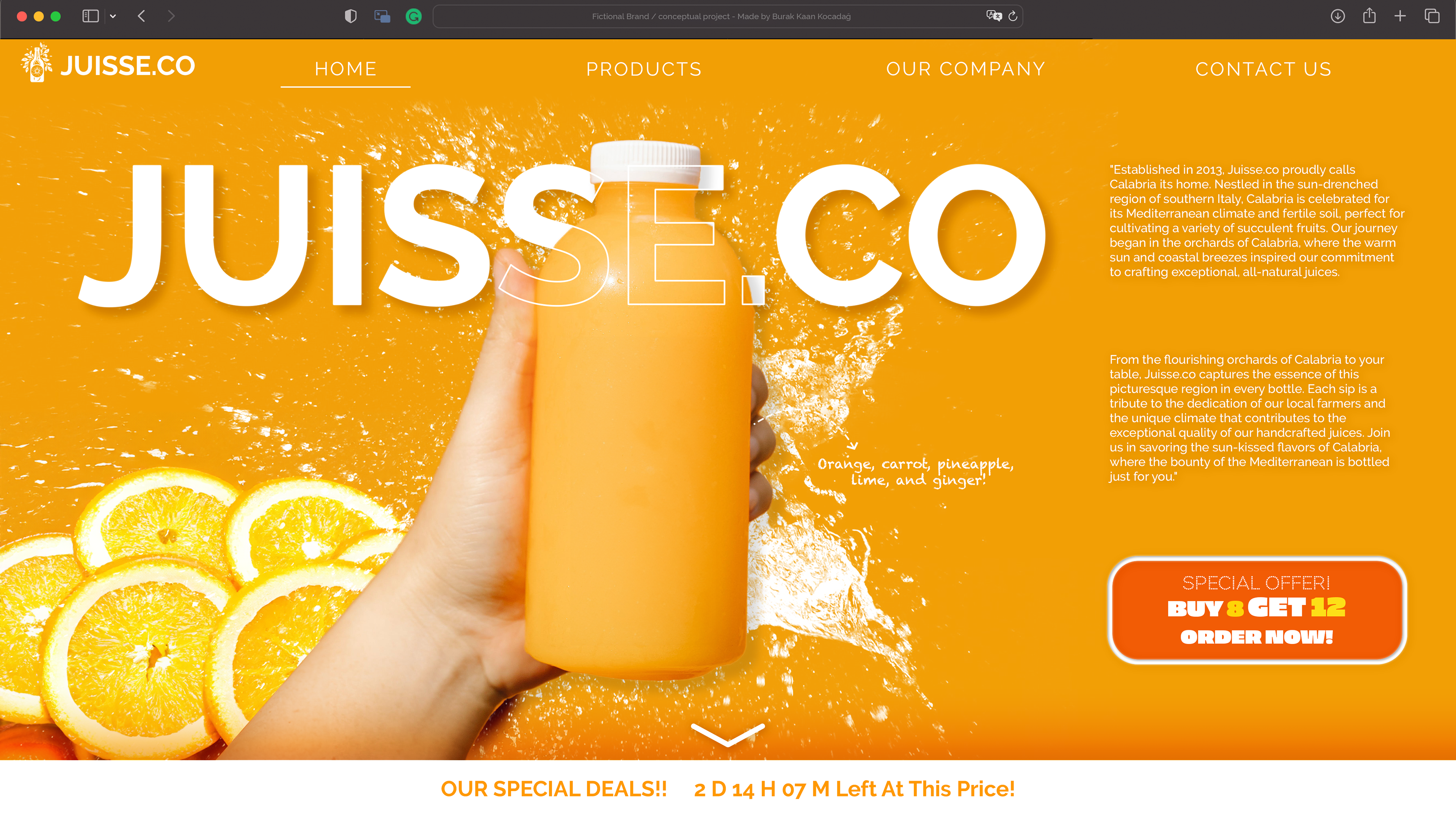 Press Juice Company Landing Page