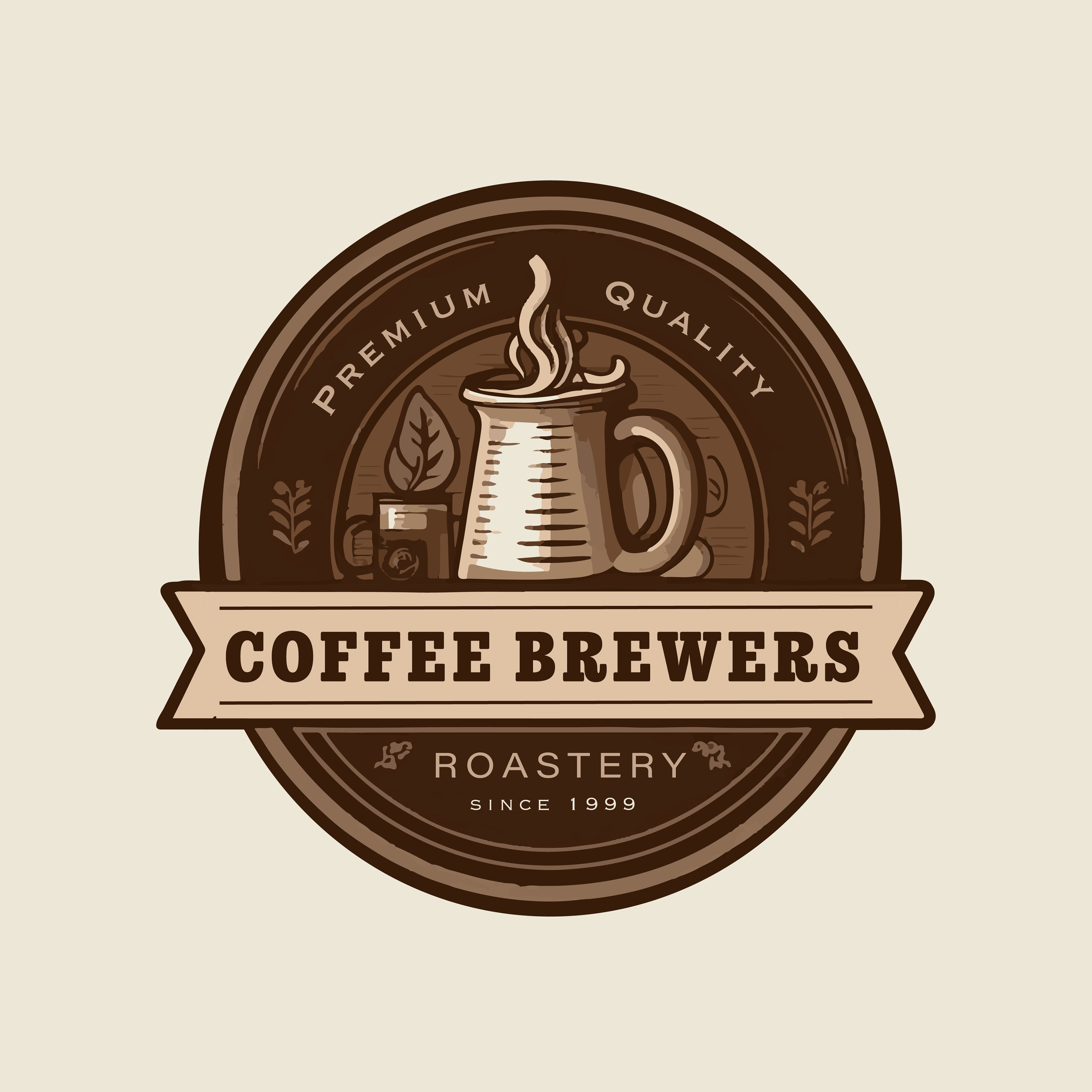 Local Coffee Brewery Sign Logo