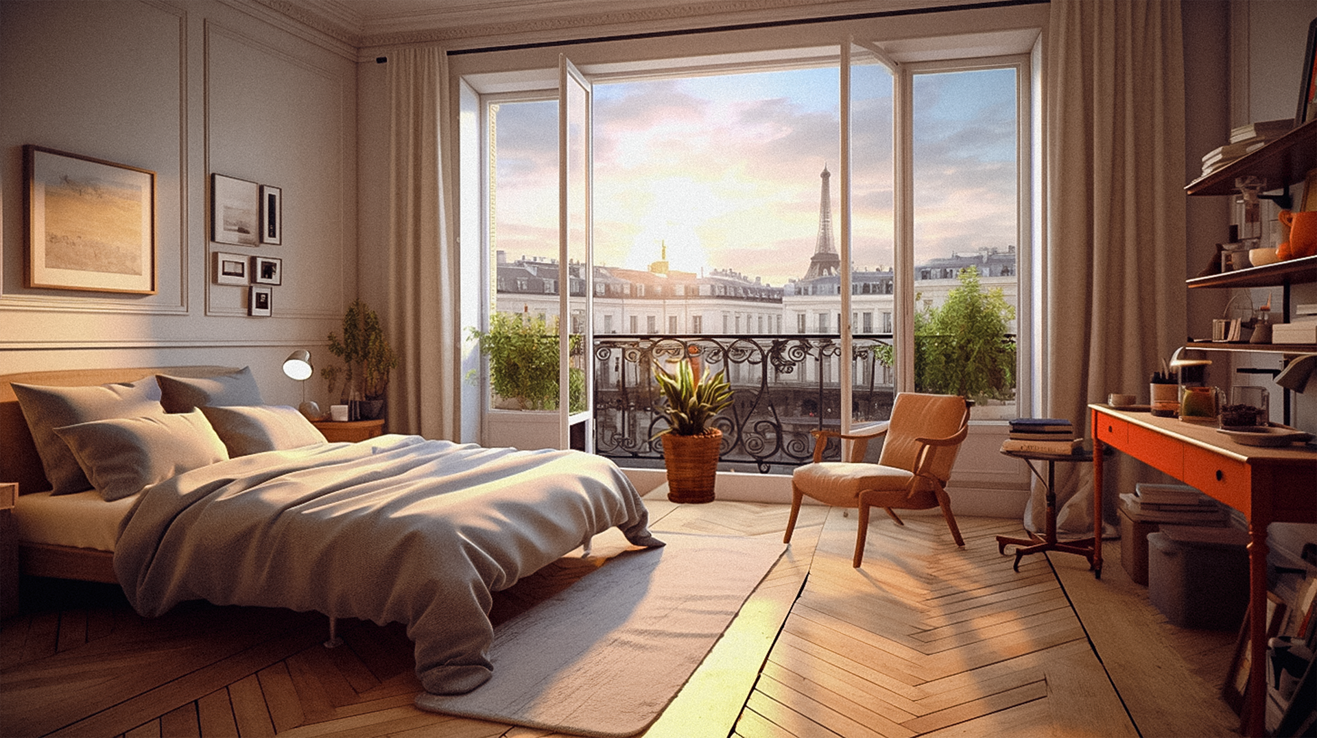 Minimal bedroom in Paris - MINIMAL
