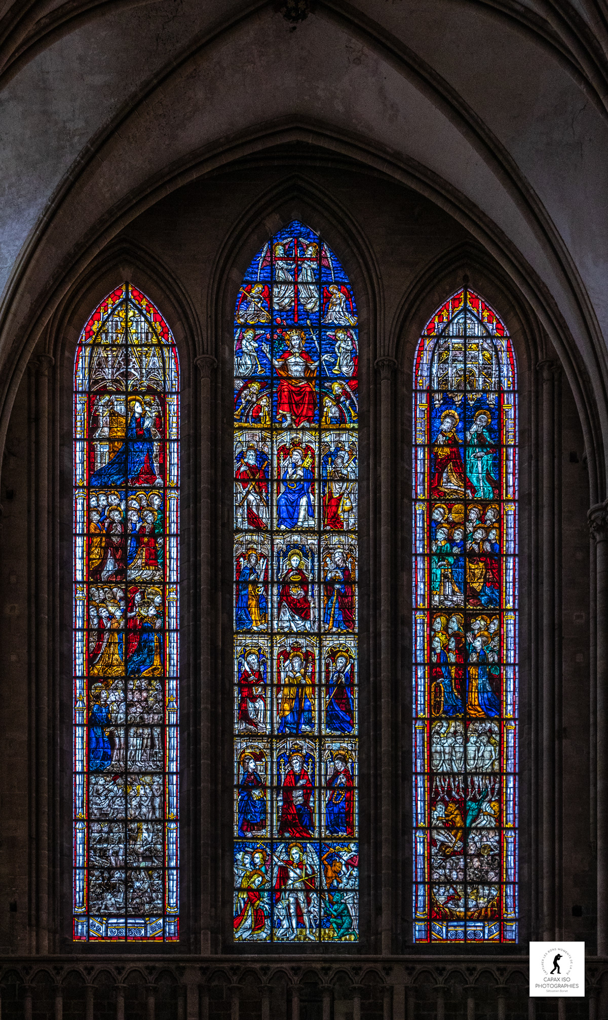 Maîtresse vitre du Jugement Dernier XVe siècle, de la cathédrale de Coutances