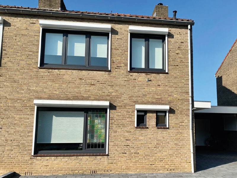 kozijnen - 7016 houtnerf