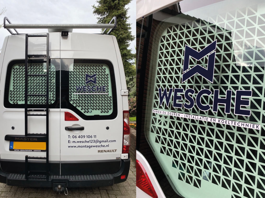 Montage Wesche - 2 lagen sticker