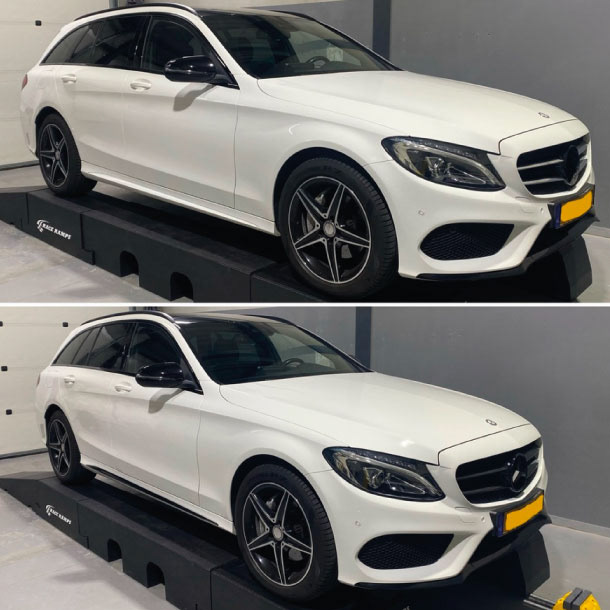 chrome delete grill en striping zijkant