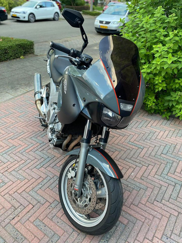 motorwrap - grijs | mat zwart | rood