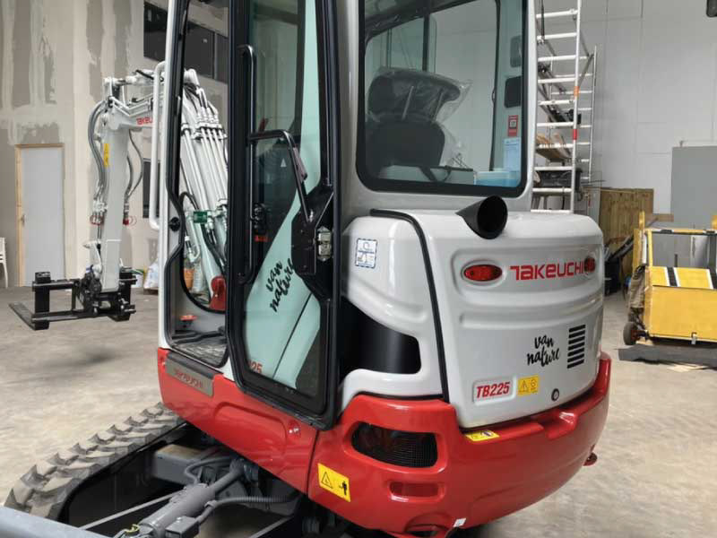 Van nature graafmachine belettering