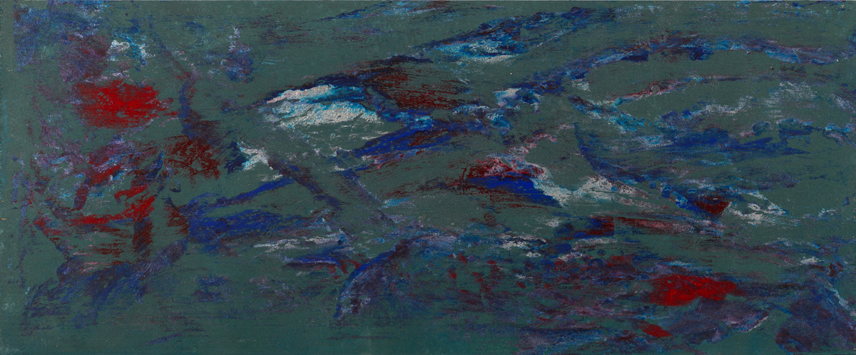 Range of Emotions 9x22x1" Acrylic on Recycled Wood