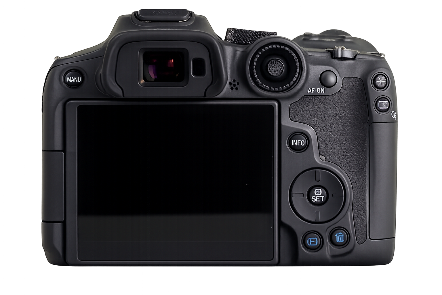 Canon Eos R7 APS-C systeemcamera achterzijde