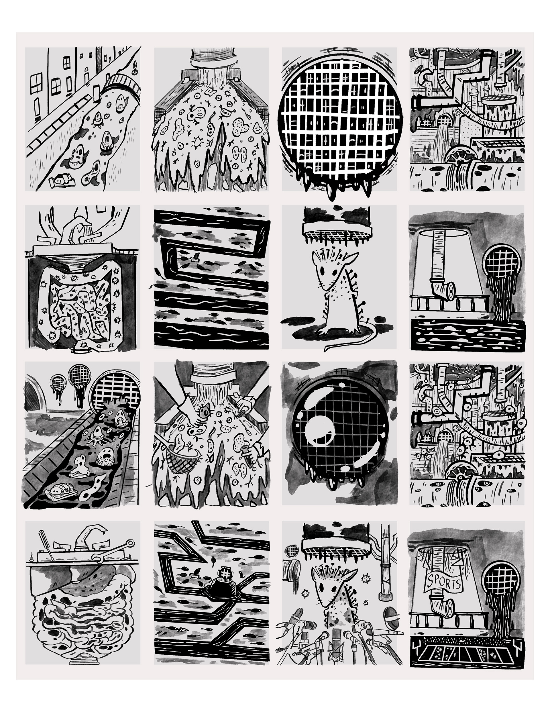 Sewer Visual Narrative Thumbnails
