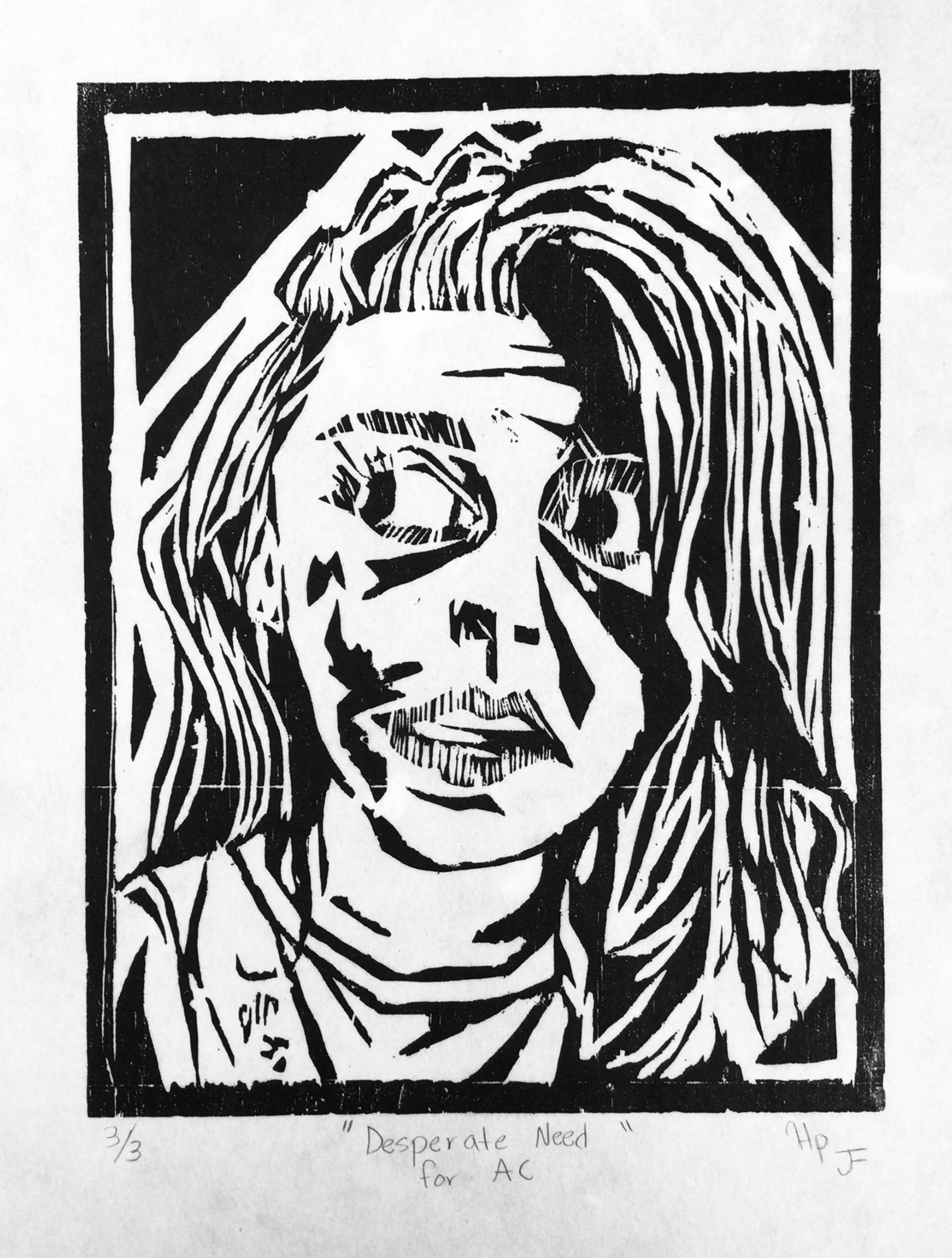 German Expressionist Portrait (Wood)