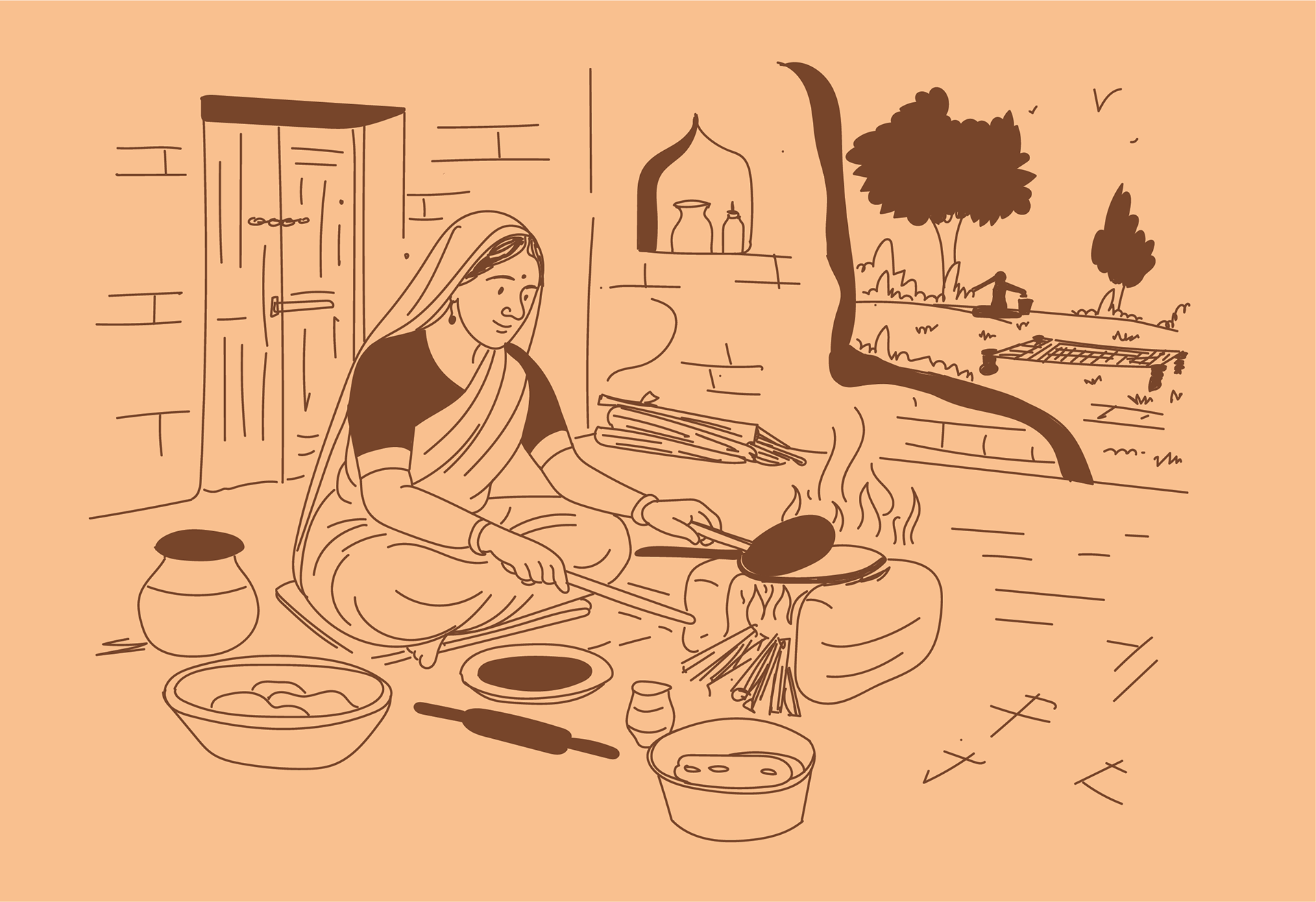 Illustration For Bajra Flour