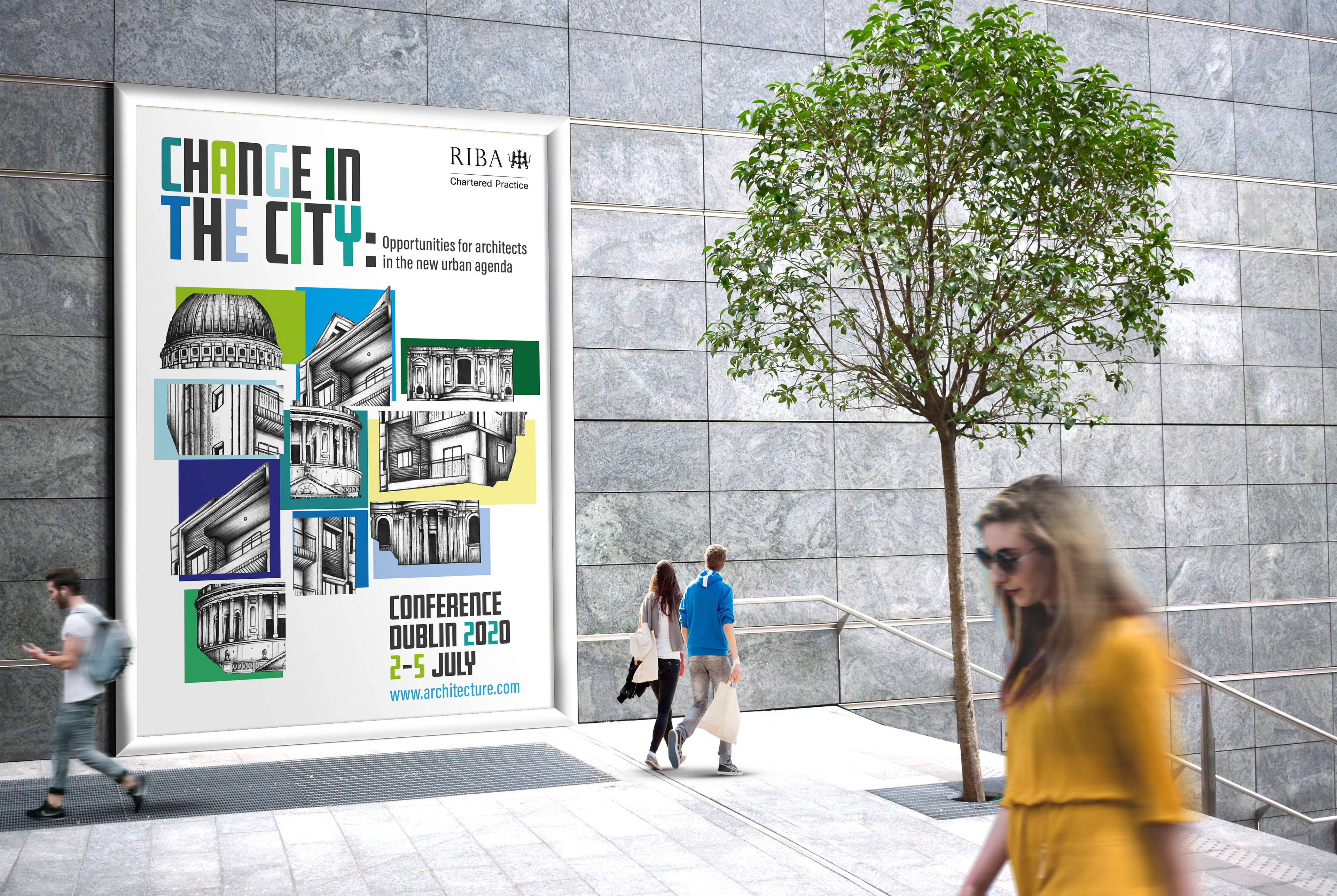 Digital mockup for the poster.