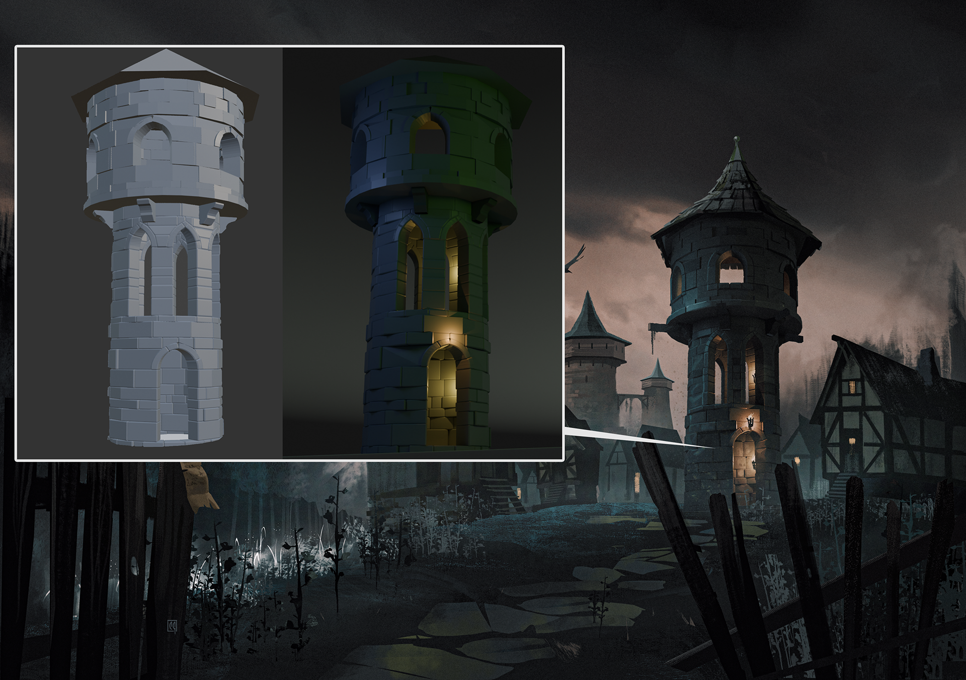 3D quick build, 2D overpaint