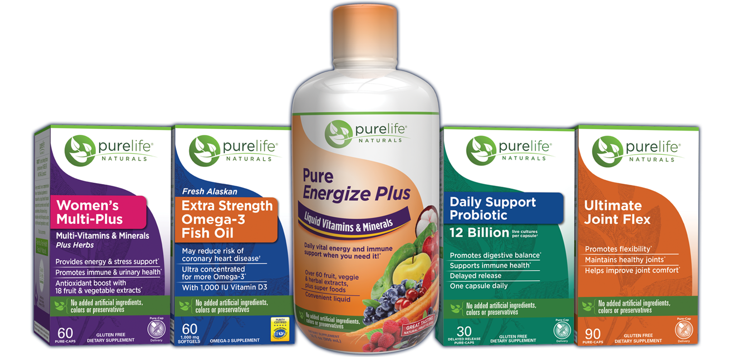 Purelife Naturals product line redesign (2014)