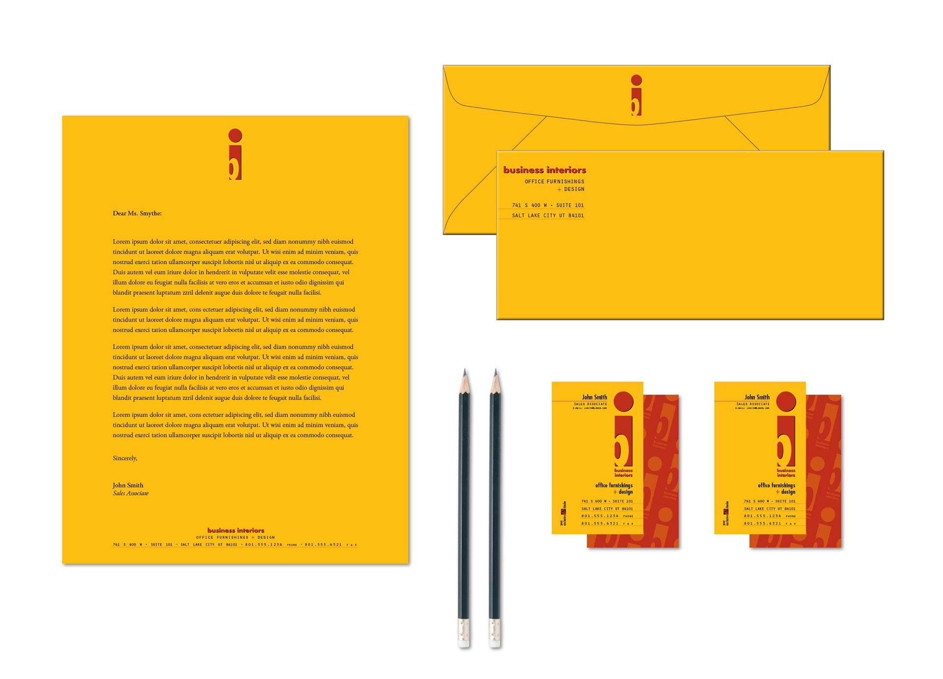 Business Interiors branding and stationery (developed with Ryan Larsen, partner at the time)