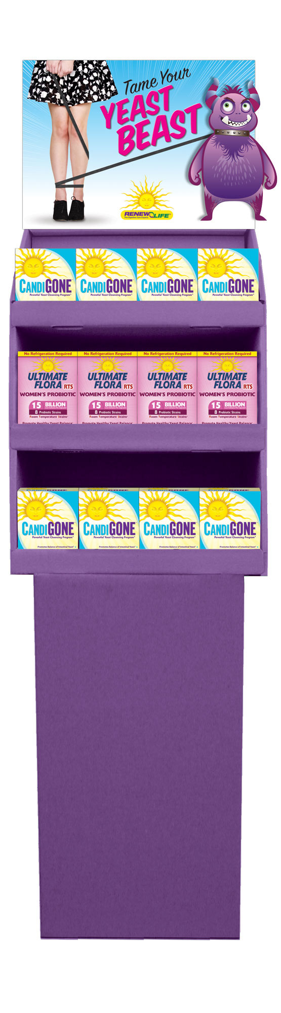 Renew Life Yeast Care Floor Display
