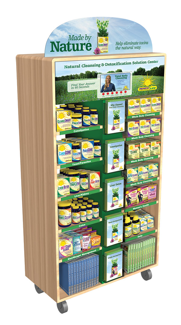 Renew Life Full Line Wood Floor Display