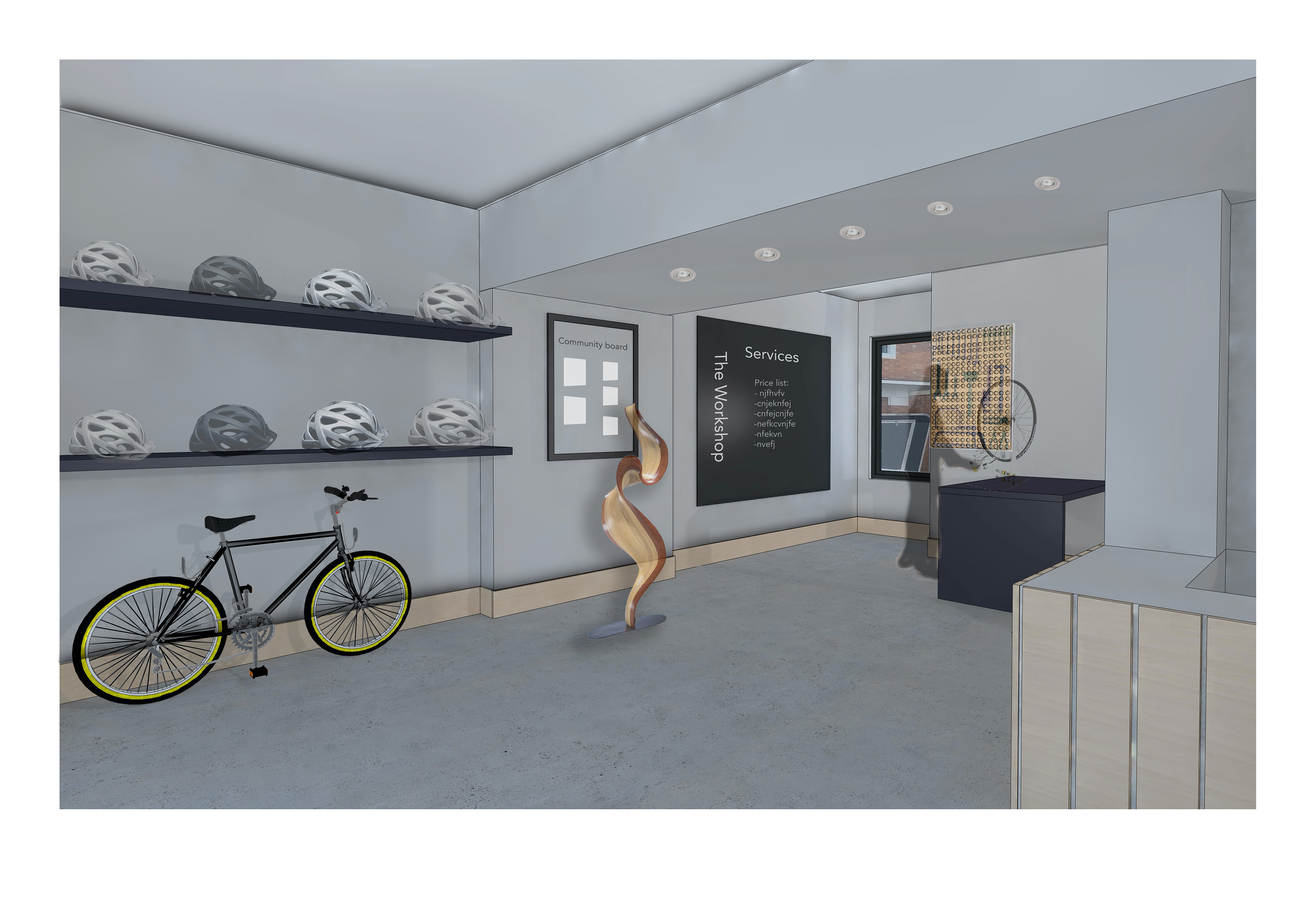 Front retail area