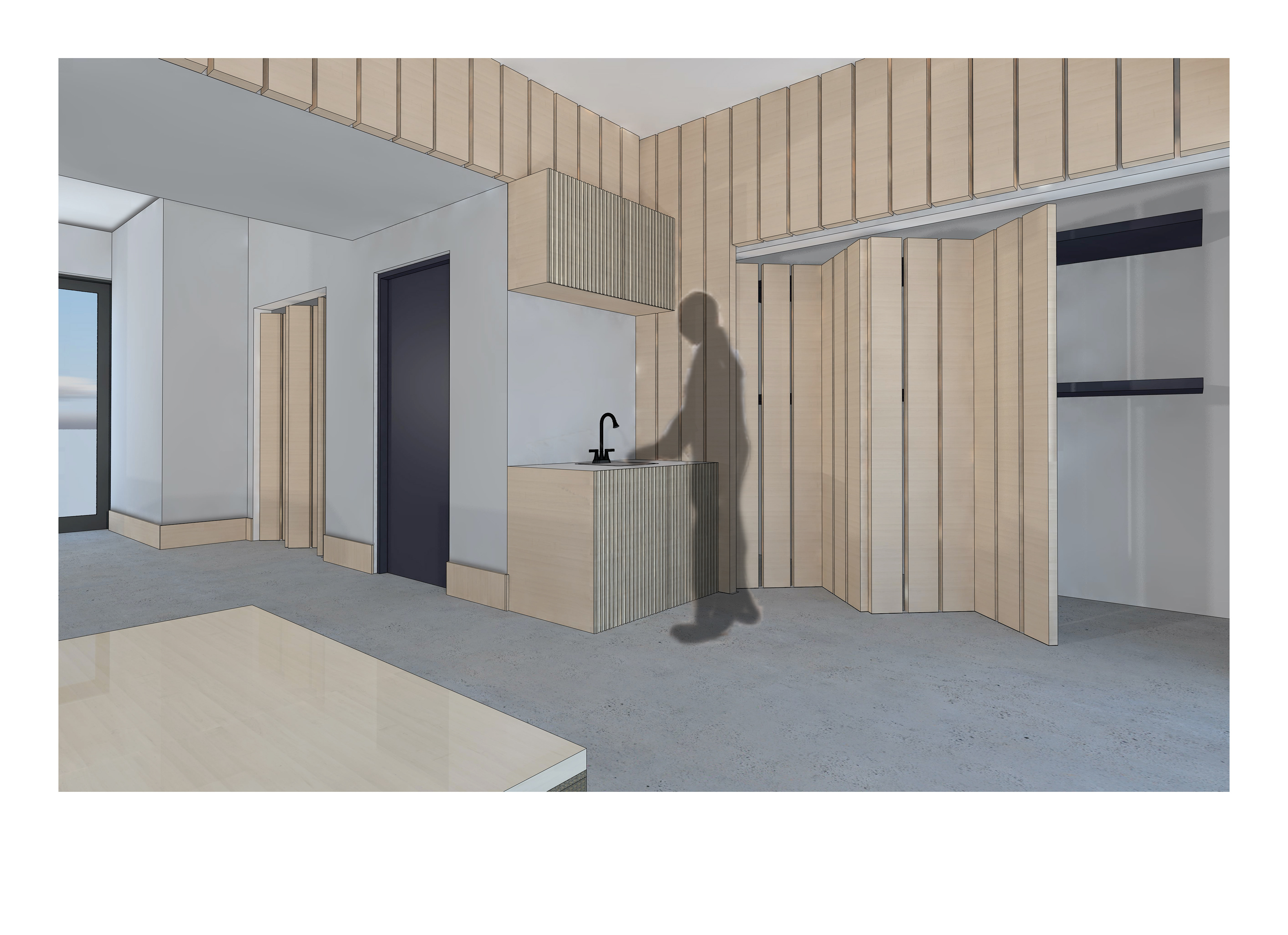 Storage and washing up station
