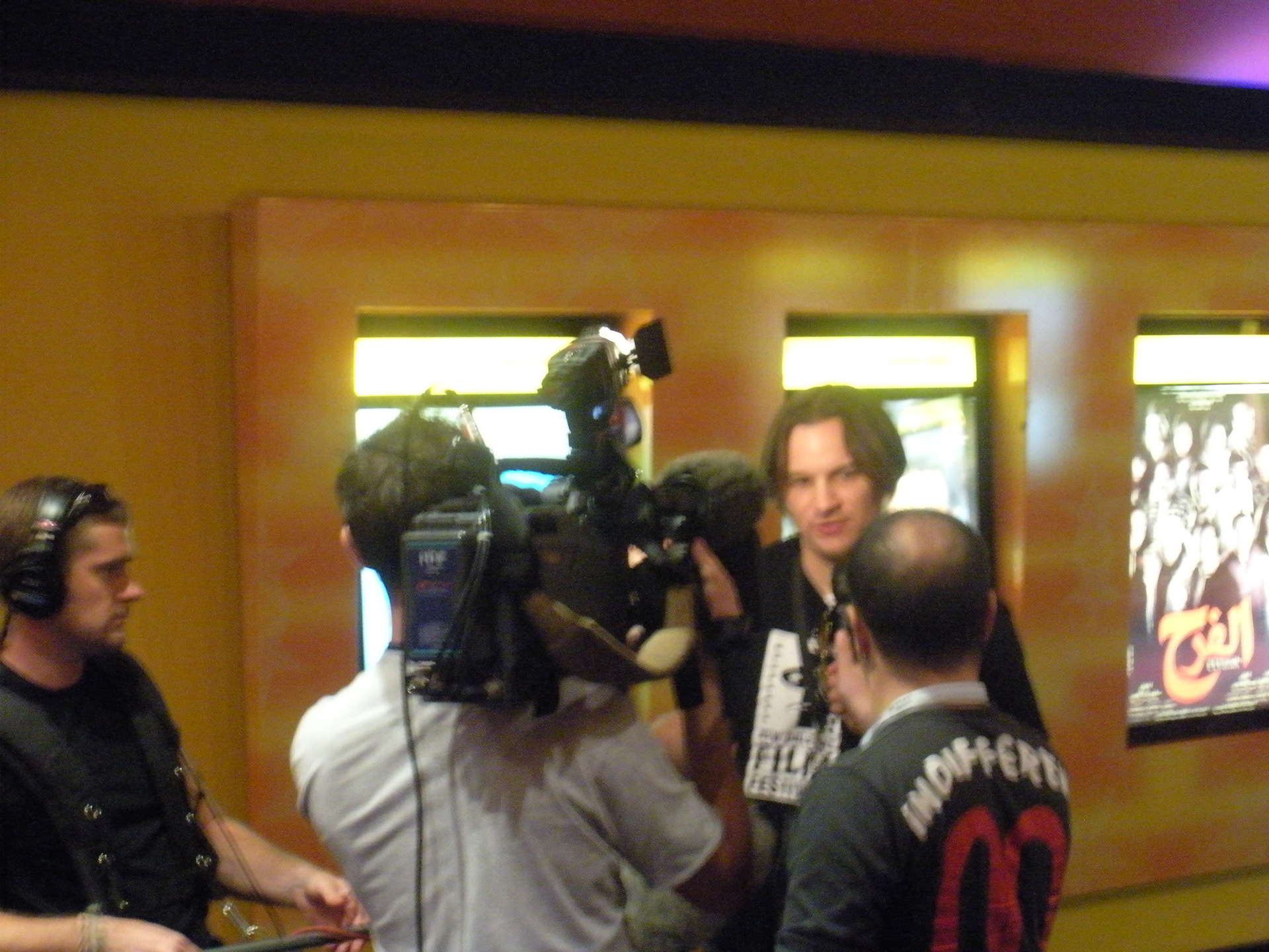 Me being interviewed by a TV station in Abu Dhabi