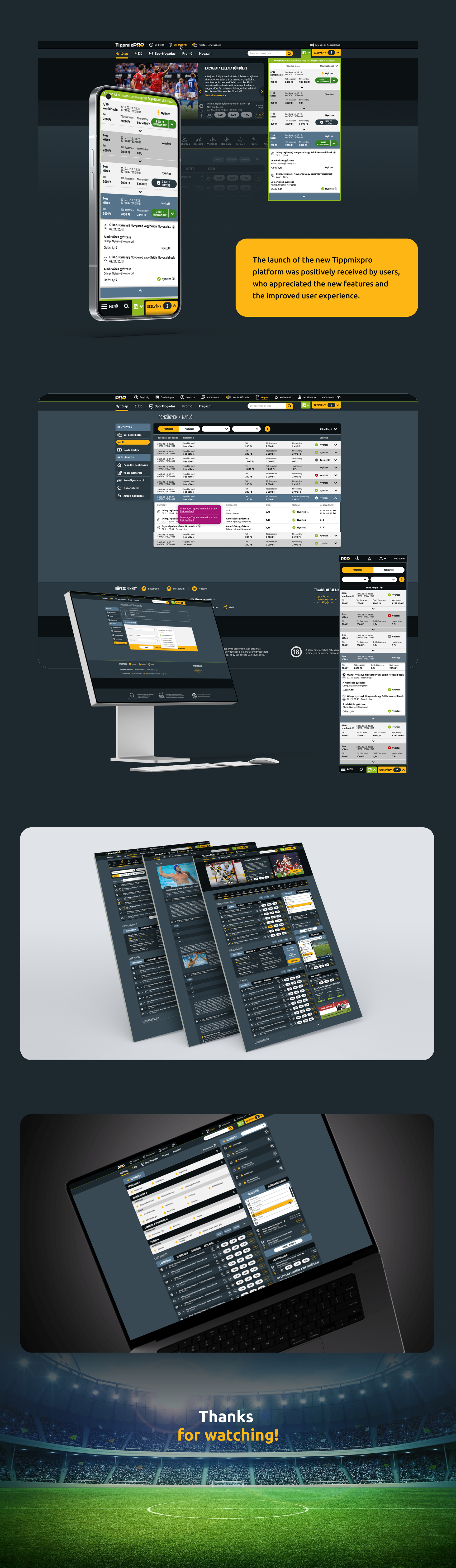Tippmixpro app felület képernyőképe