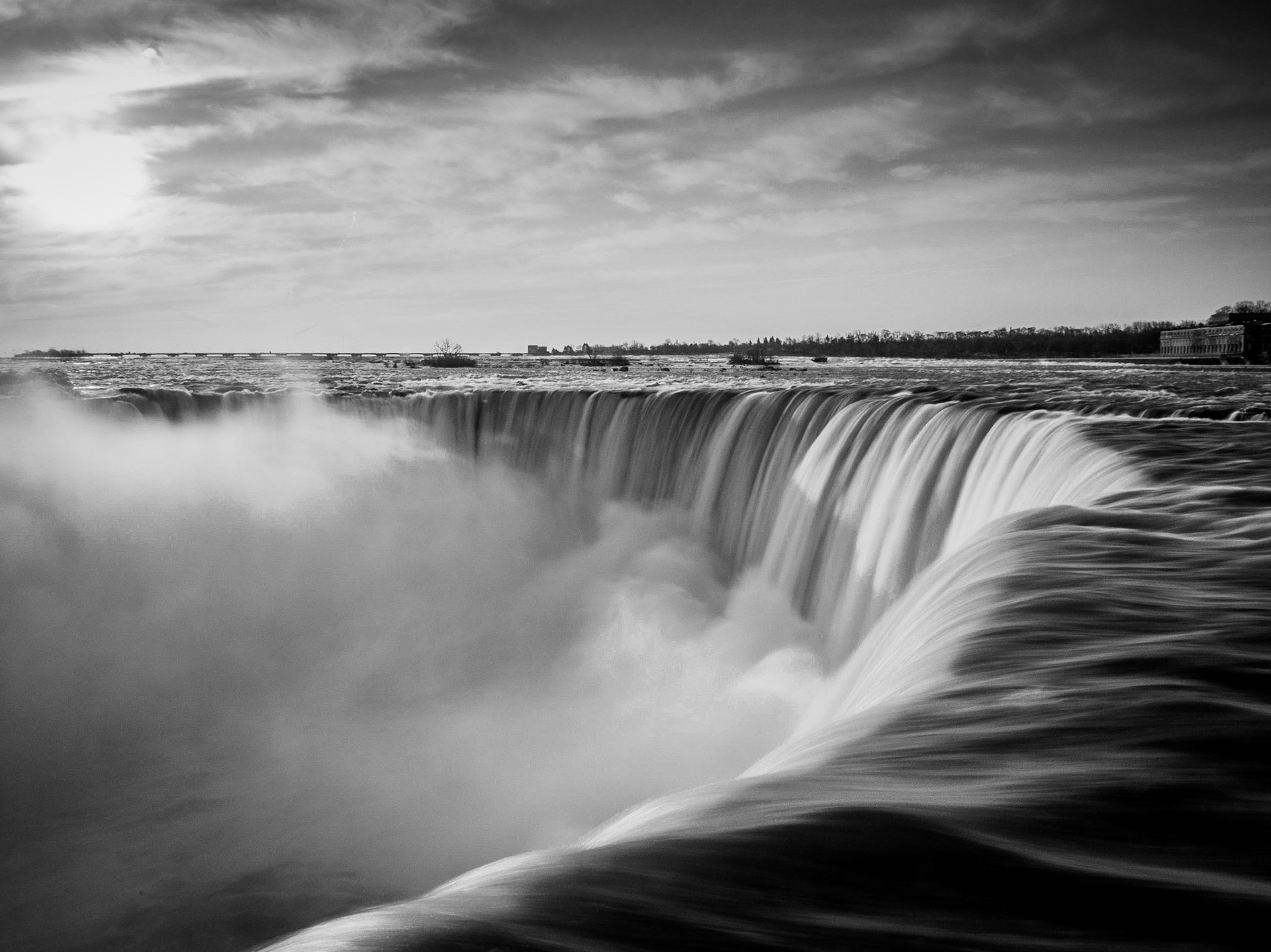 Endless clouds of spray and mist emerge from the depths of Horseshoe Falls at Niagara