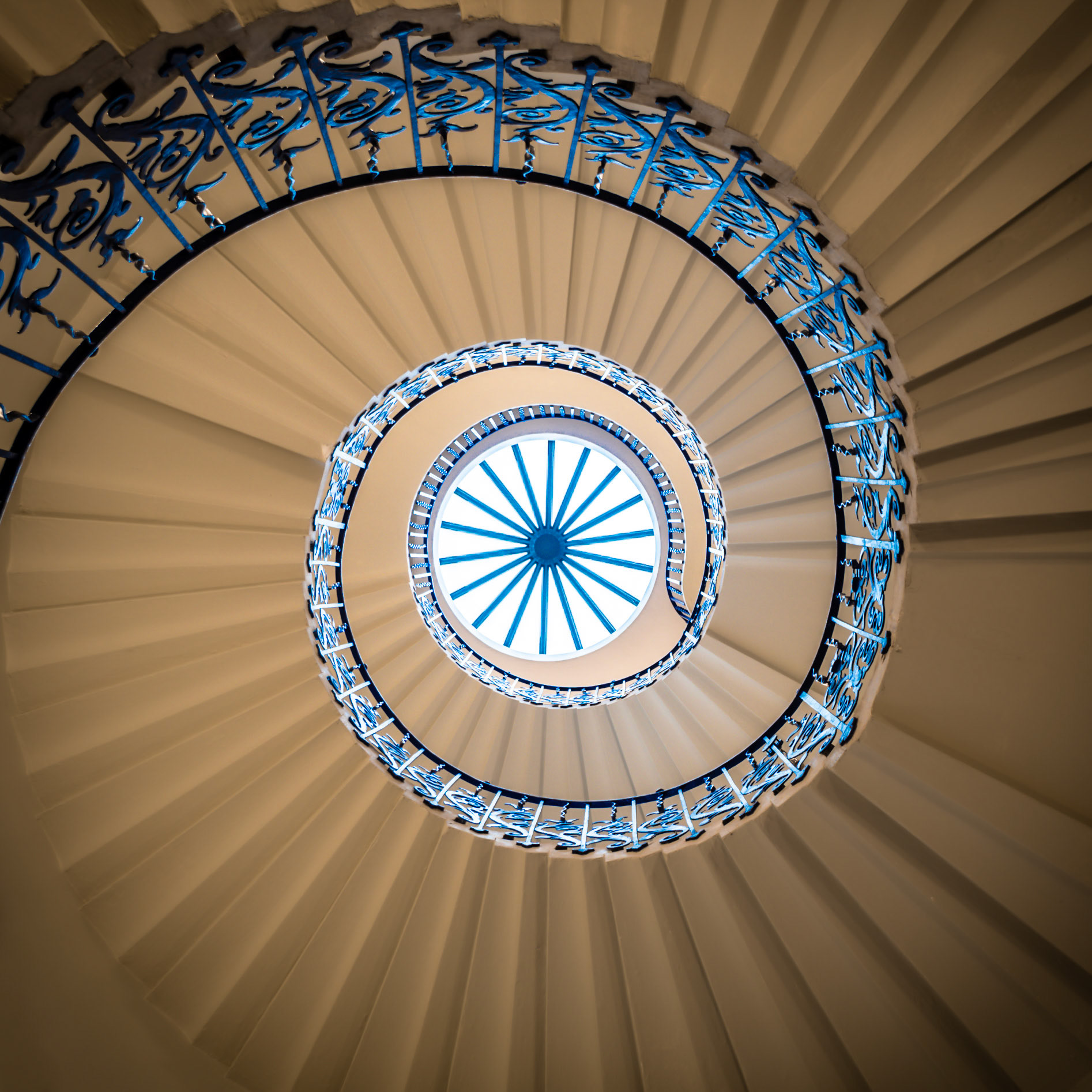 A beautiful cantilever staircase with mesmerising geometric lines
