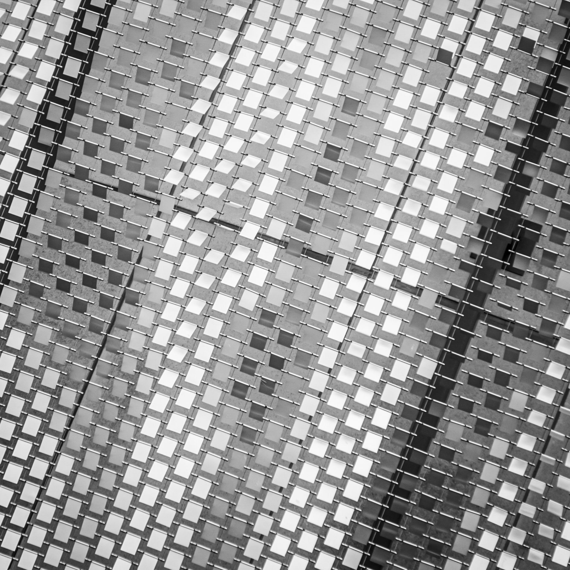 Cladding of the New York Aquarium flutters violently in the incessant wind off the Atlantic coast of New York's Coney Island