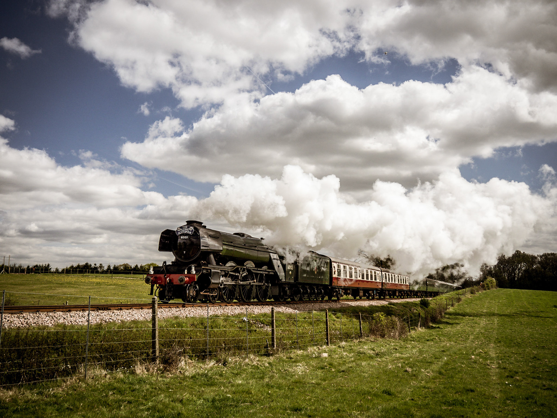 The Flying Scotsman makes a rare visit to the Sussex countryside as a guest of the Bluebell Railway