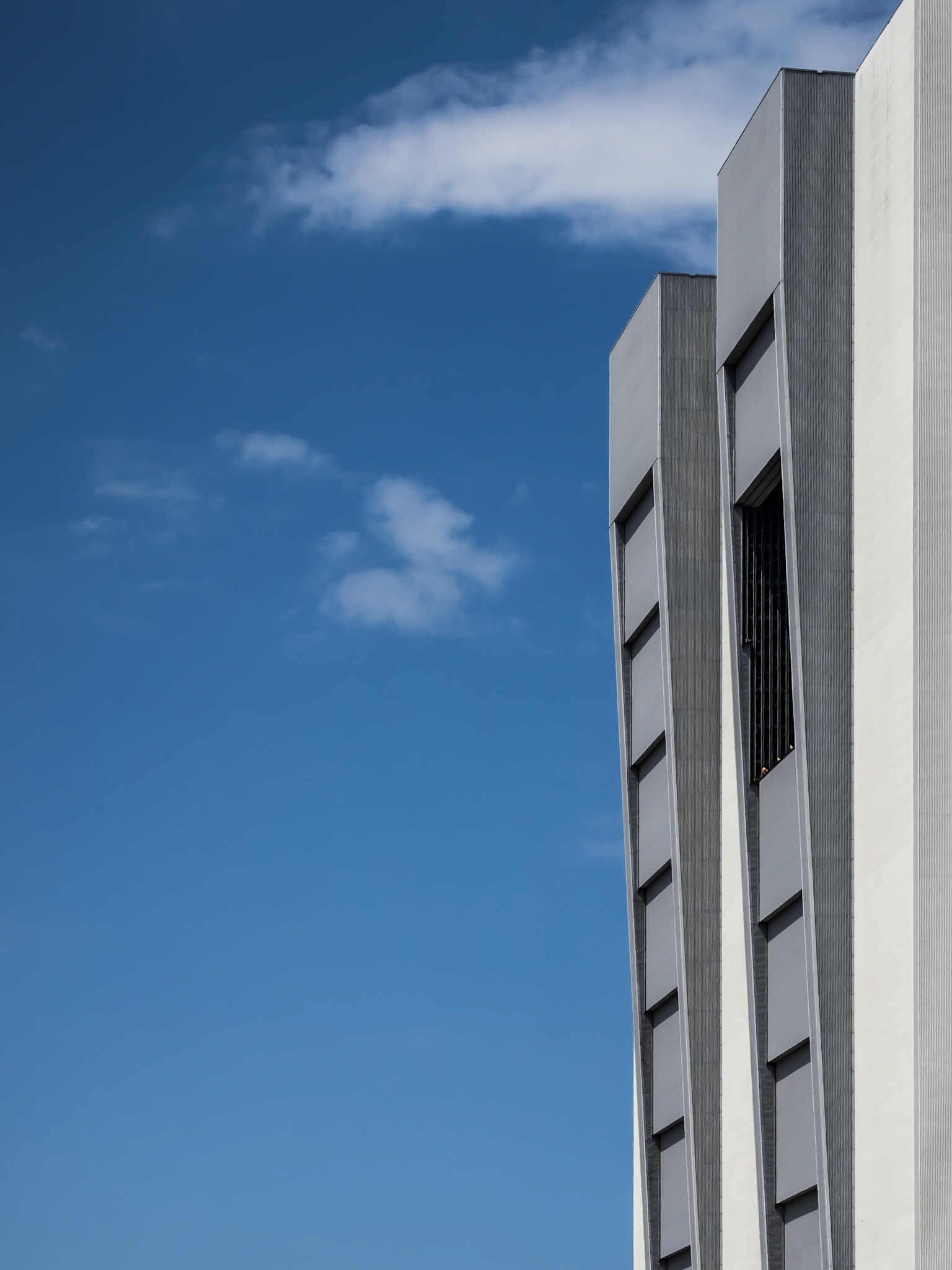 The massive doors of NASA's Vehicle Assumbly Building rise high into the sky over the Kennedy Space Center at Cape Canaveral in Florida