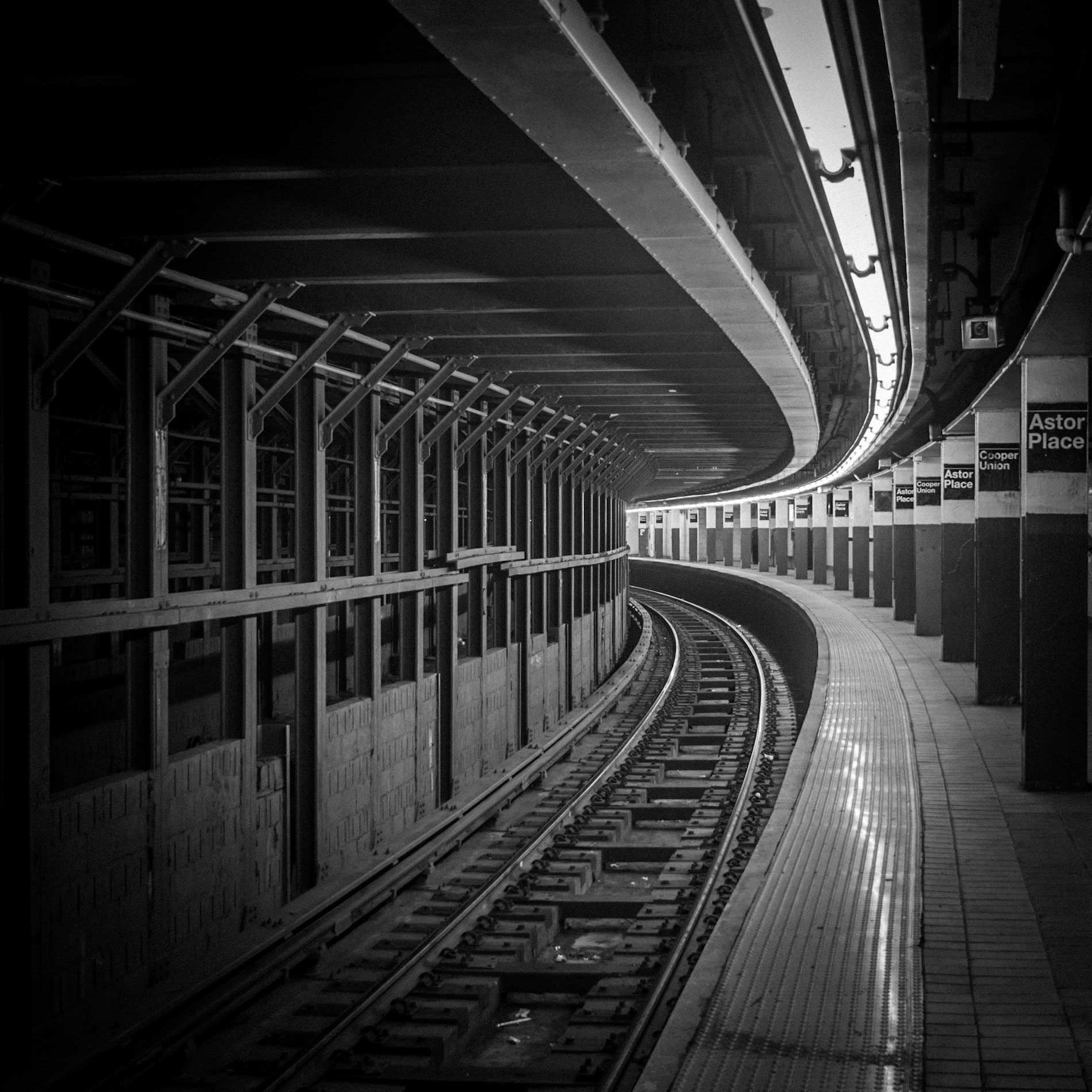 The remains of a ferry landing off the western edge of Manhattan, New York