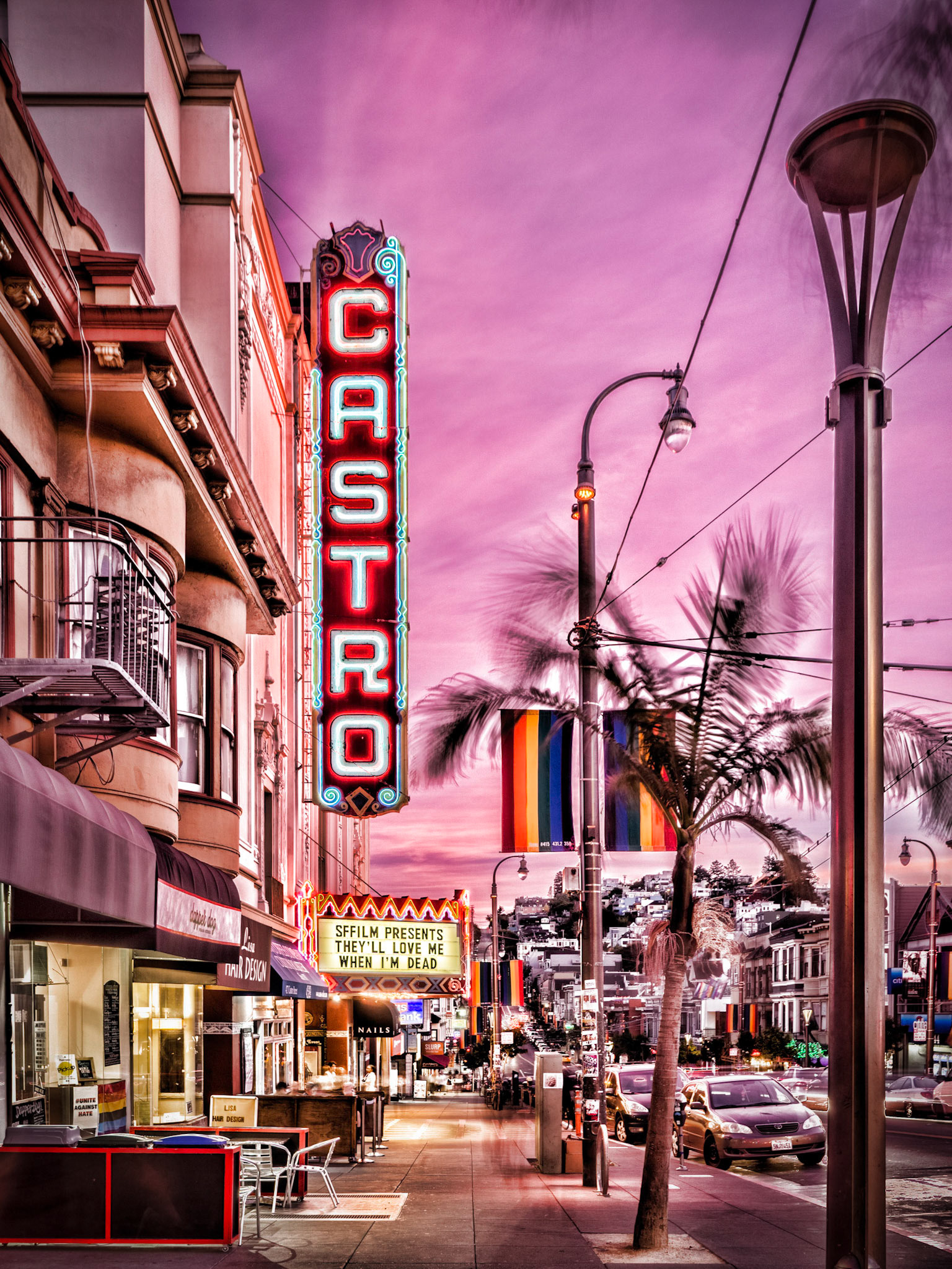 The famous Castro Theatre in the Castro district of San Francisco