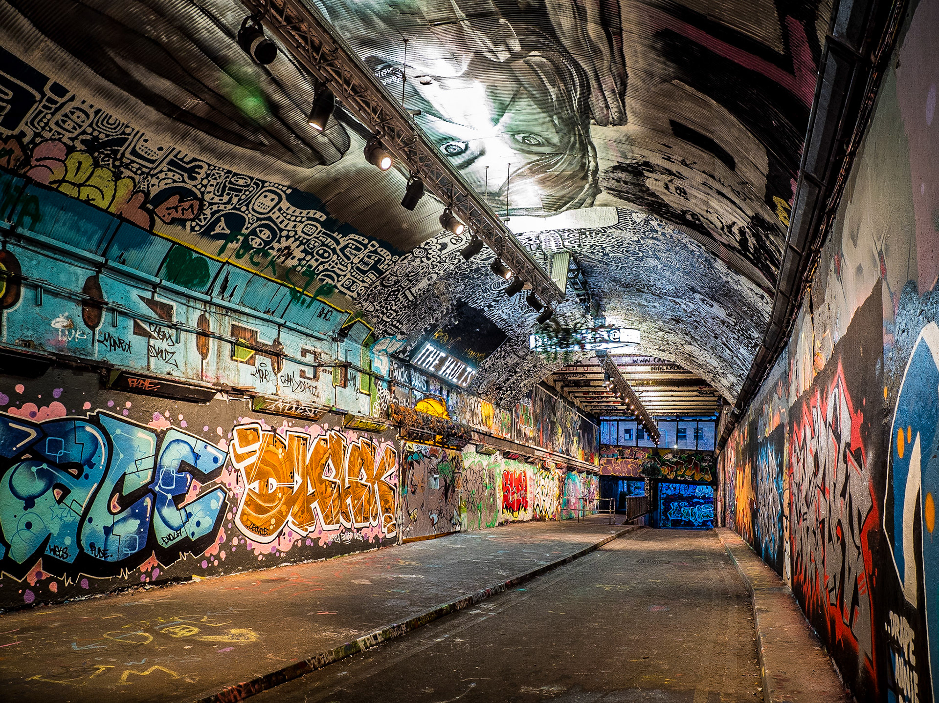 The ever-changing art-work in Leake Street tunnel in central London